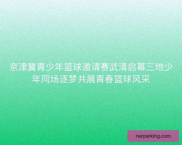 京津冀青少年篮球邀请赛武清启幕三地少年同场逐梦共展青春篮球风采